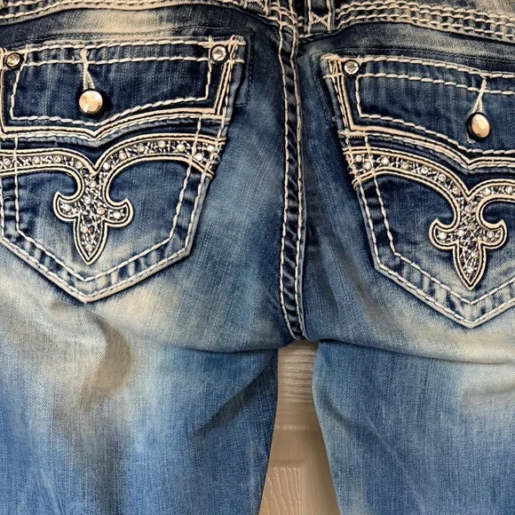 Rock Revival Aleaner jeans 26 Y2K low rise boot - Picture 3 of 16